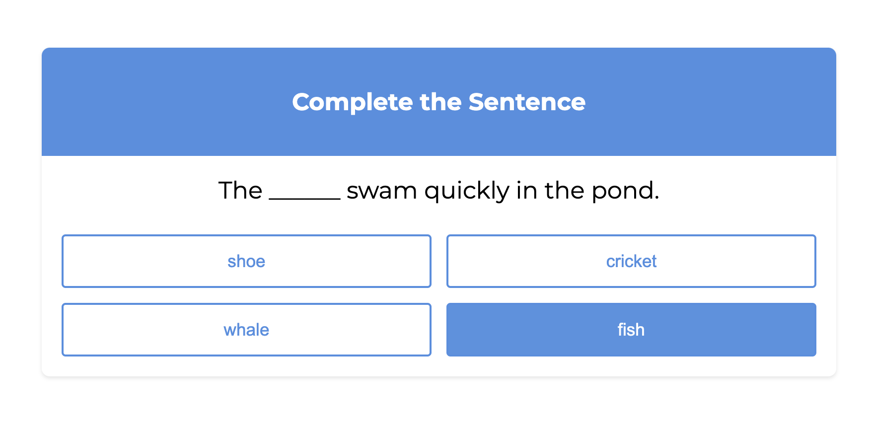 Sentence Completion App Preview